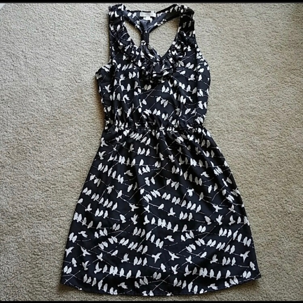 Crow print racerback dress.